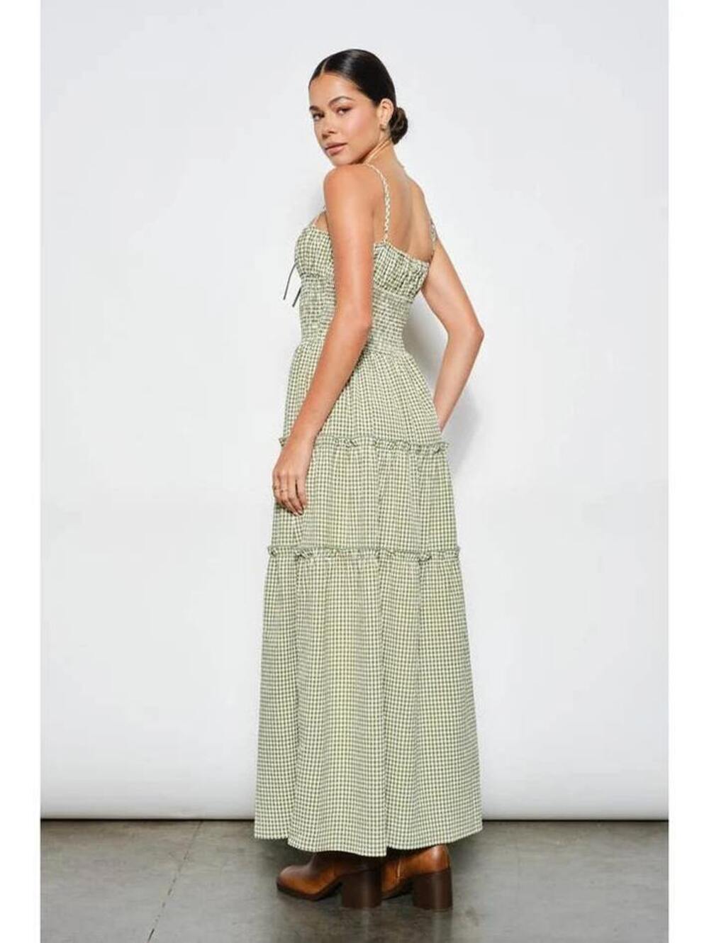 Pretty Garbage Carol Smocked Waist Maxi Dress - M - Picture 3 of 5